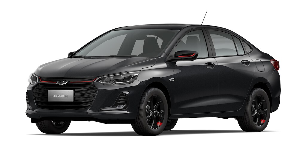 Chevrolet Onix 2023, sedán deportivo en color negro