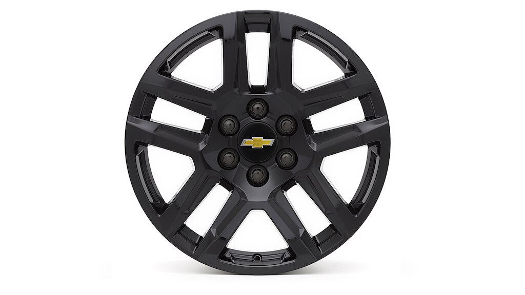 Rin en aluminio de 20 pulgadas en negro de 6 brazos para tu camioneta Chevrolet Silverado Turbo 2025
