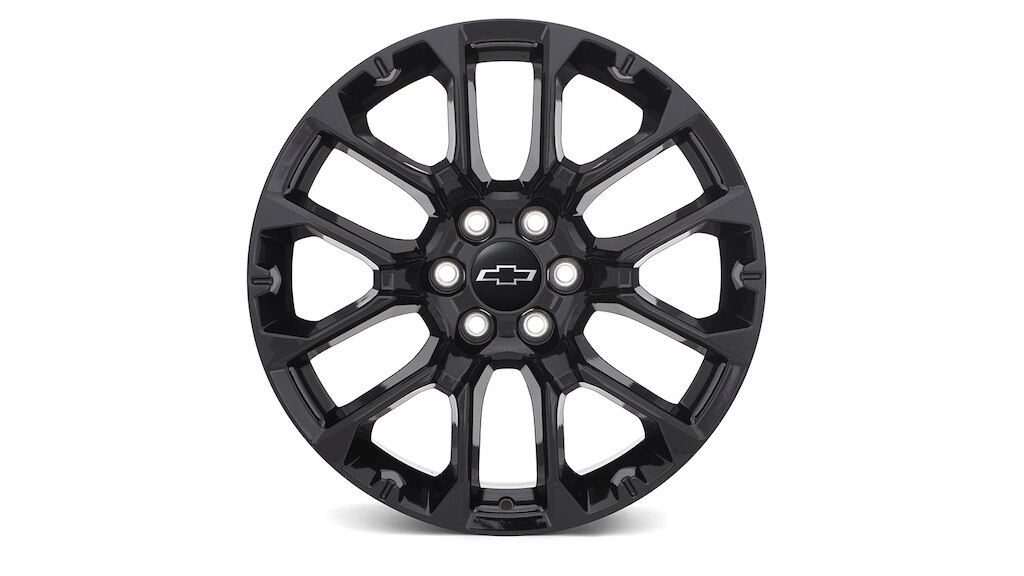 Rin en aluminio de 22 pulgadas en negro con 6 brazos para tu camioneta Chevrolet Silverado Turbo 2025