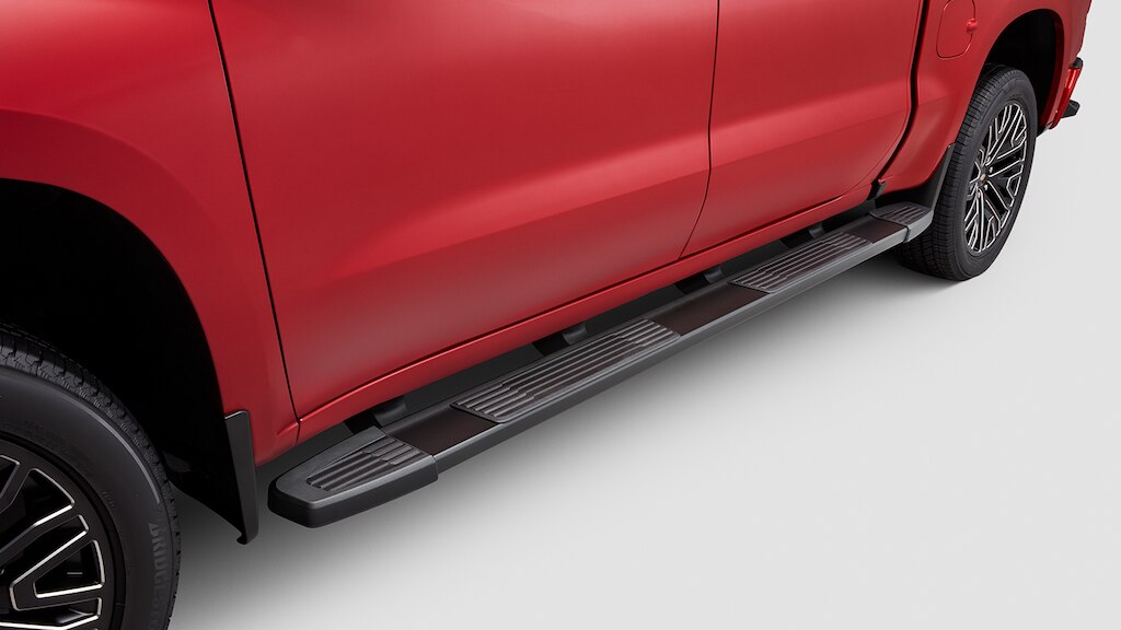 Estribo de 6 pulgadas, rectangular en negro para tu camioneta Chevrolet Silverado Turbo 2025