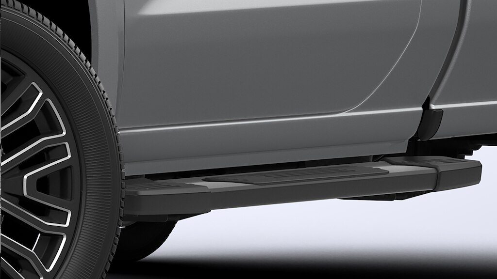 Estribos rectangulares 6 pulgadas negros para Chevrolet Silverado Turbo 2025, camioneta de trabajo