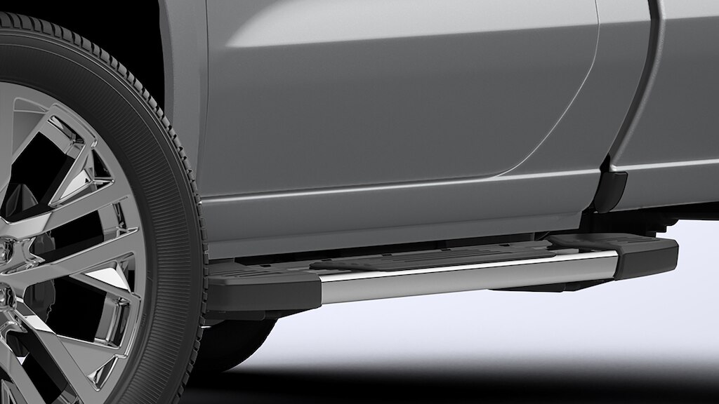 Estribos rectangulares 6 pulgadas cromados para Chevrolet Silverado Turbo 2025, camioneta de trabajo